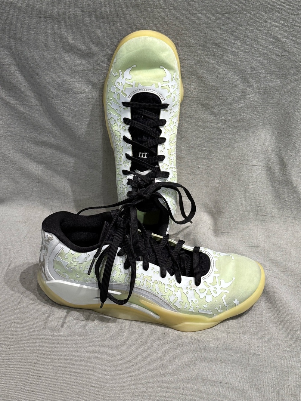 Nike Air Jordan Zion 3 No Guts White Volt Black Glow in Dark  Mens 7.5